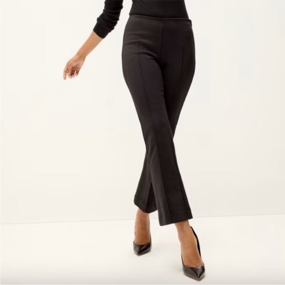 Everlane The Dream Kick Flare Mid Rise Knit Pant Black - Picture 2 of 10